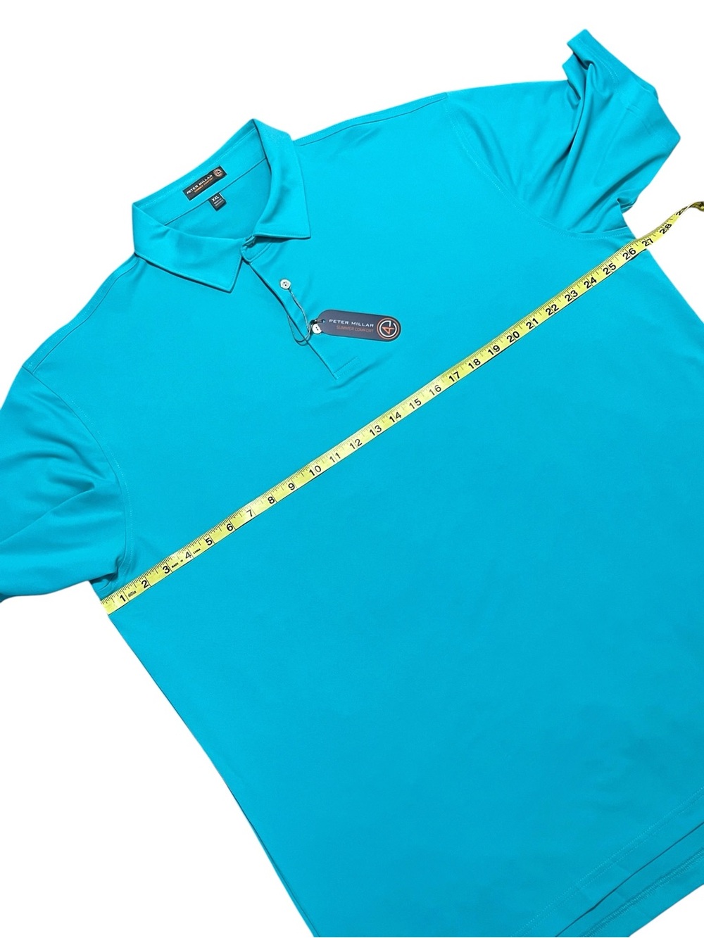 Peter Millar Summer Comfort Golf Polo Shirt XXL Seafoam Green 2XL UPF 50 - Picture 6 of 9